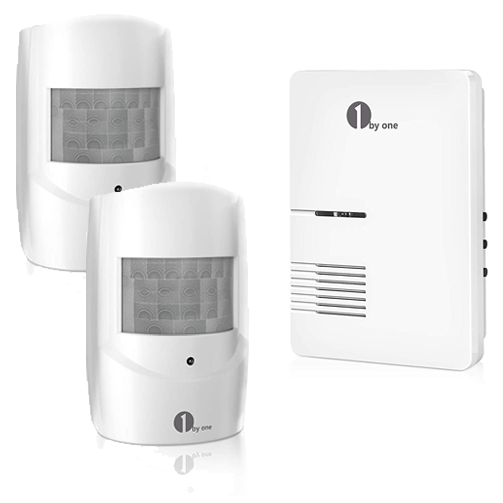 1byone Wireless Driveway Alert Chime Weatherproof PIR Motion Sensor Alarm System